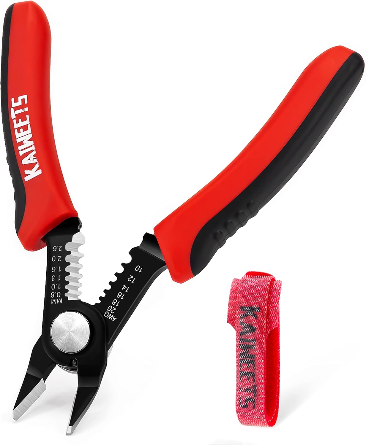 KAIWEETS Pince Coupante – Dénudeur de Fils et Coupe-Câbles 20–10 AWG, Dénudeur de Fils Précis