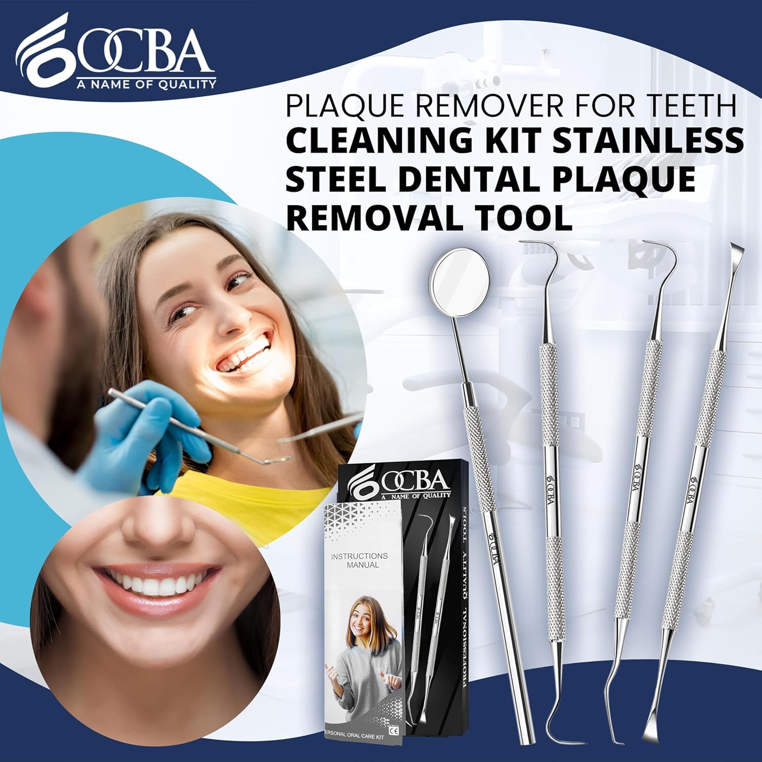 Thumbnail 4 de OCBA Plaque Remover Teeth Cleaning Tool Kit