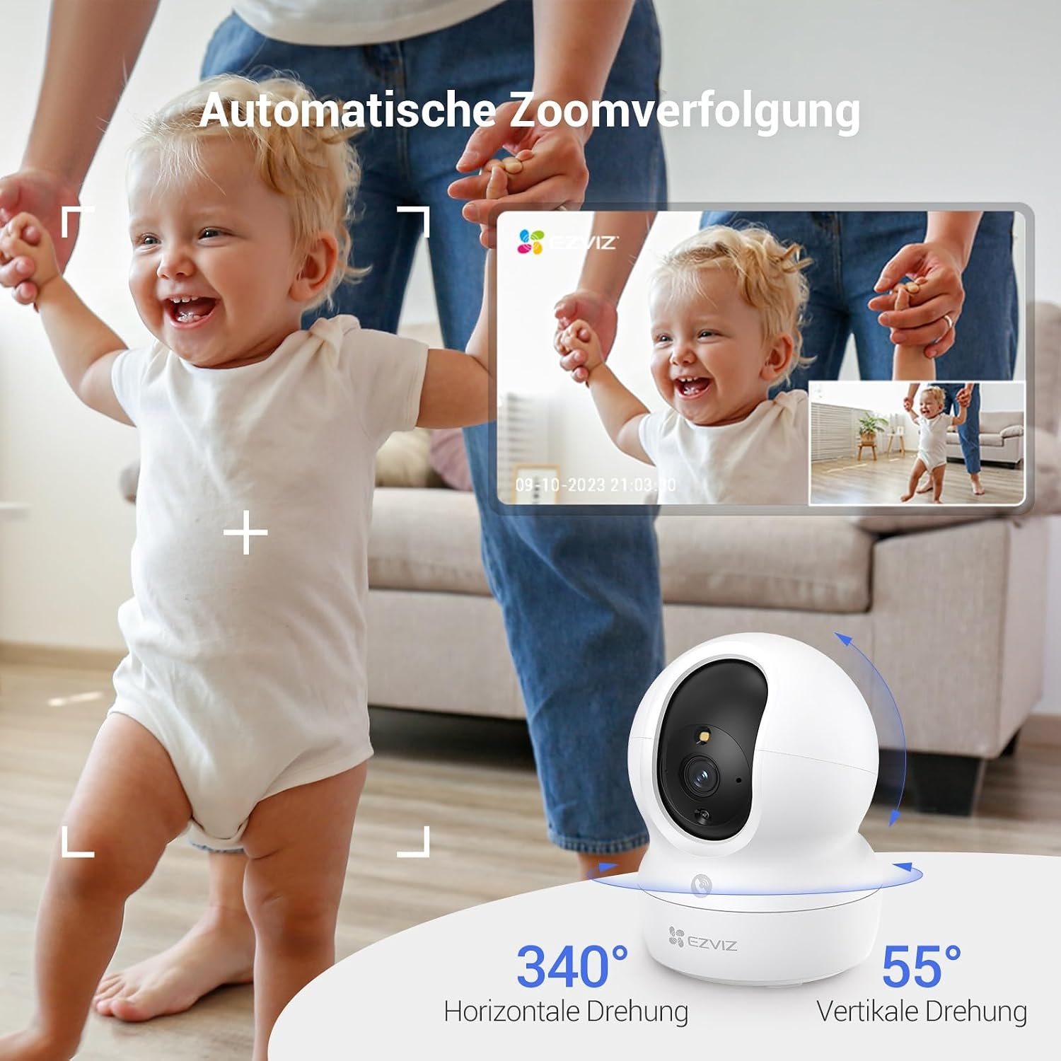 Detalle de EZVIZ CP1 Pro 4MP Innenkamera 360° PTZ