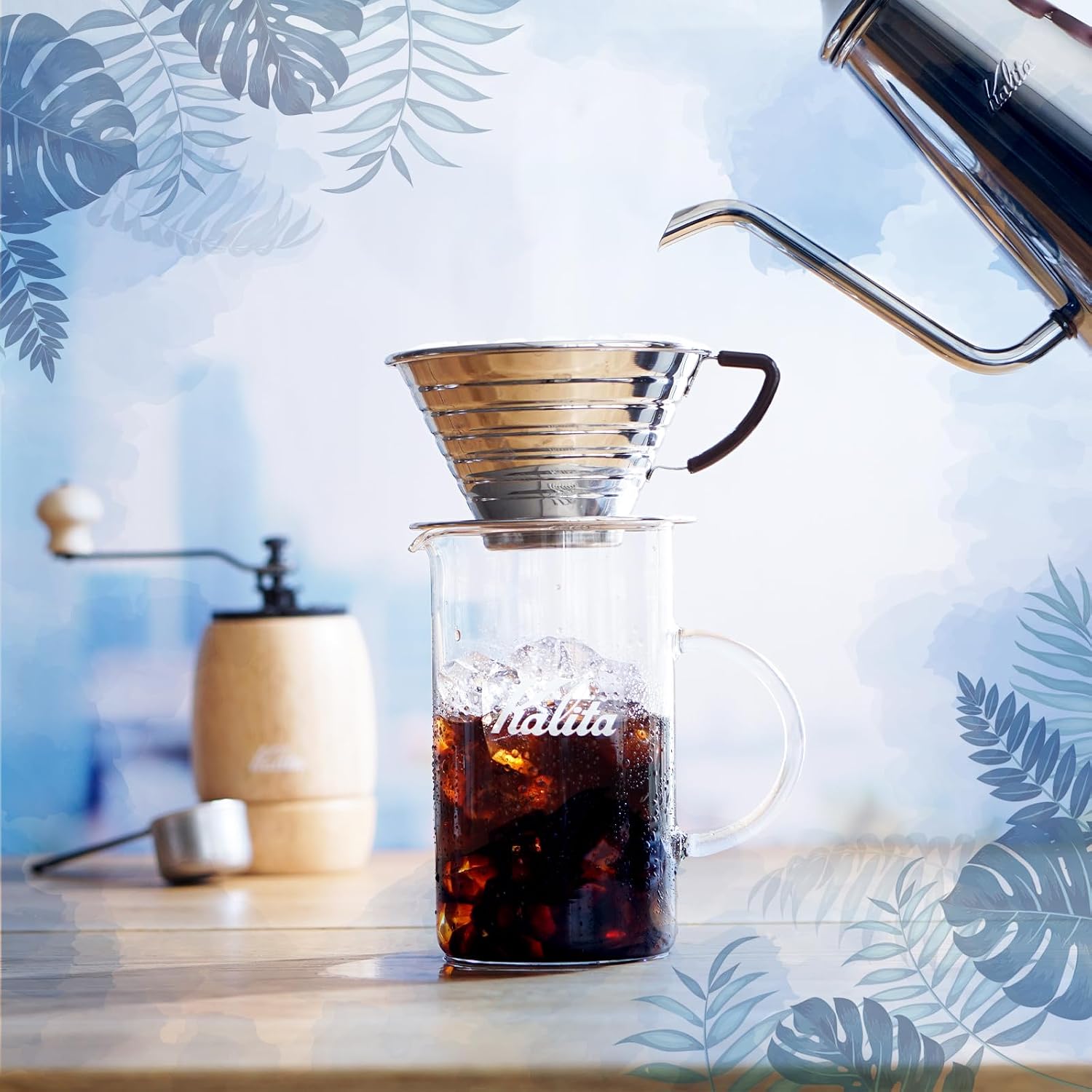 Detalle 2 de カリタ #52201 スリム700SS ドリップポット ステンレス製 700ml 細口・直火対応