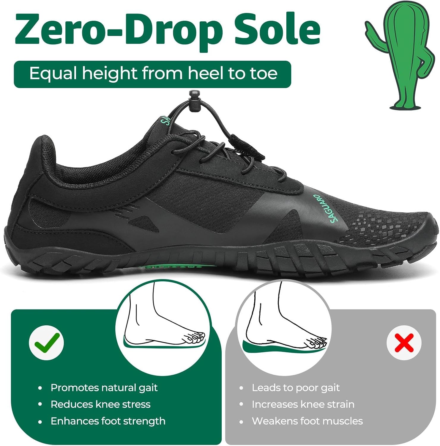Thumbnail 3 de SAGUARO Barfußschuhe Unisex – Zehenschuhe für Herren, Damen und Trekking, schnelles An- und Ausziehen