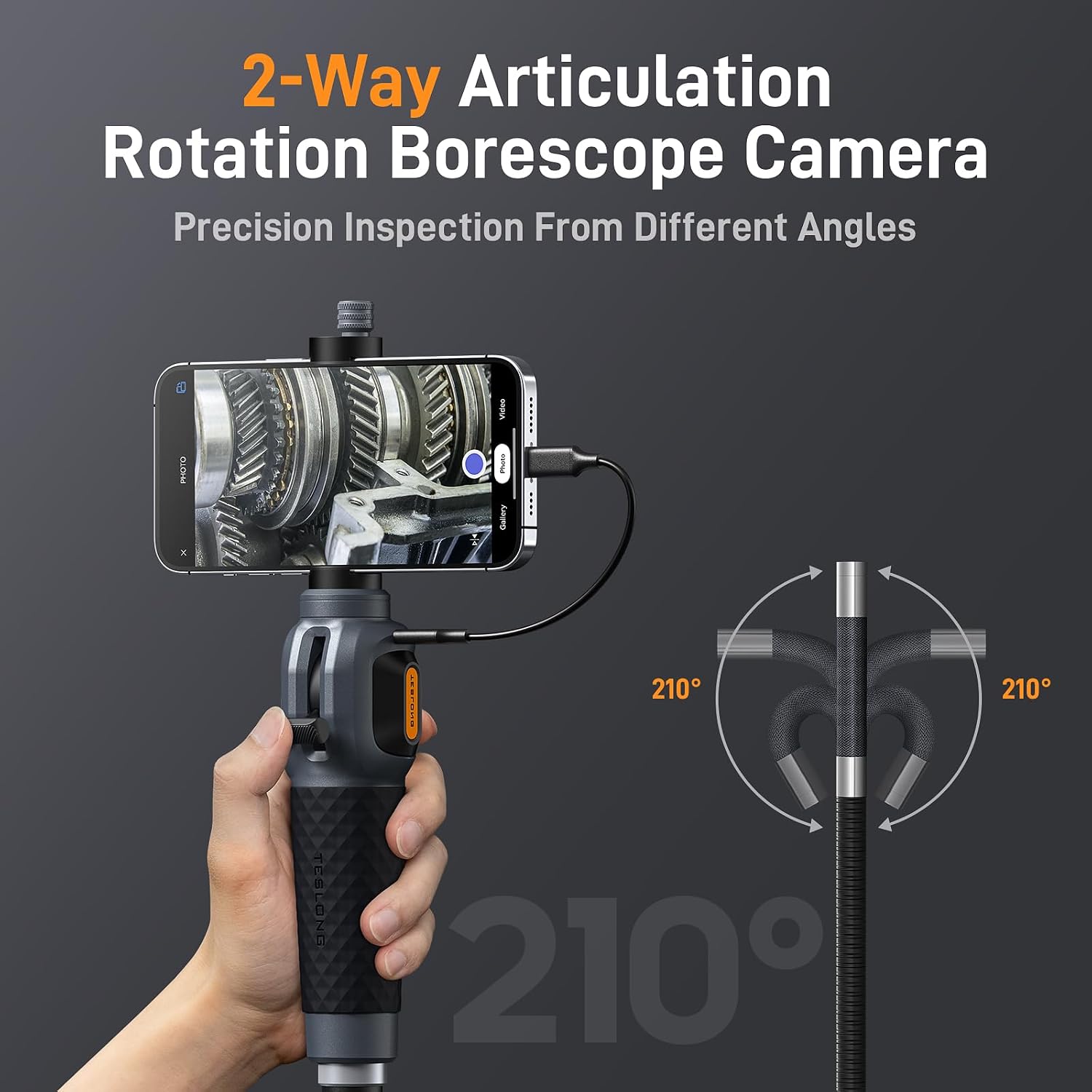 Detalle 2 de Teslong Two-Way Articulating Borescope 5FT