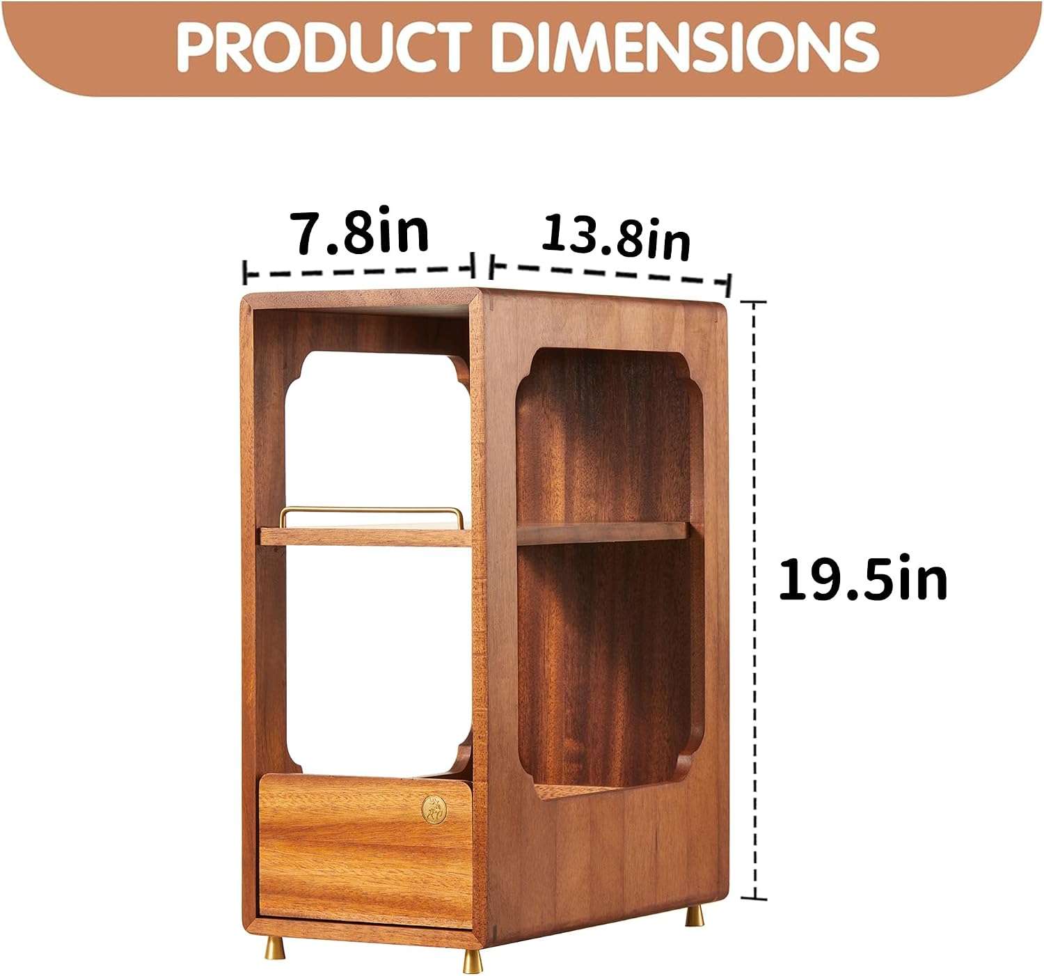Detalle de Coffee Station Organizer in Walnut Wood