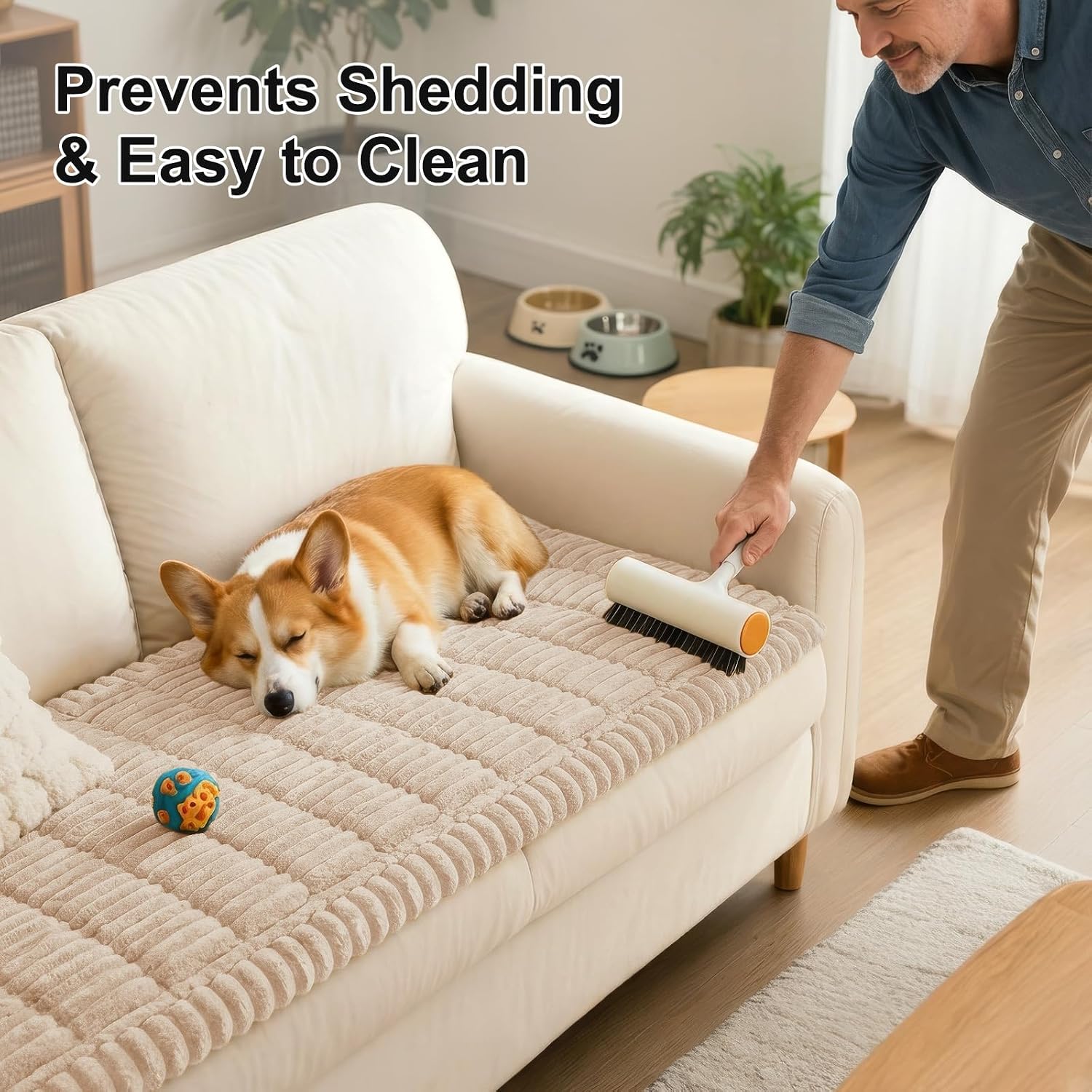 Thumbnail 6 de Smiry FLRCWDZ02 Couch Cover, 27.6" x 88" Washable Polyester Protector
