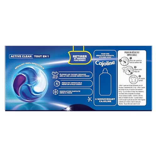 Detalle de Skip Capsules Lessive Tout en 1 Active Clean – 4x28 Lavages