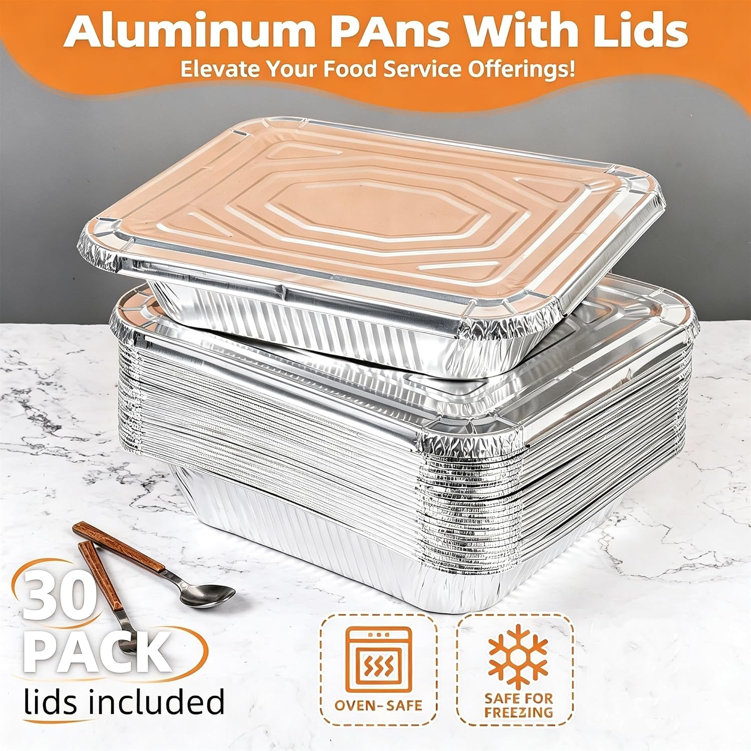 Detalle de Benestanti Aluminum Foil Pans, 9 x 13 Inch