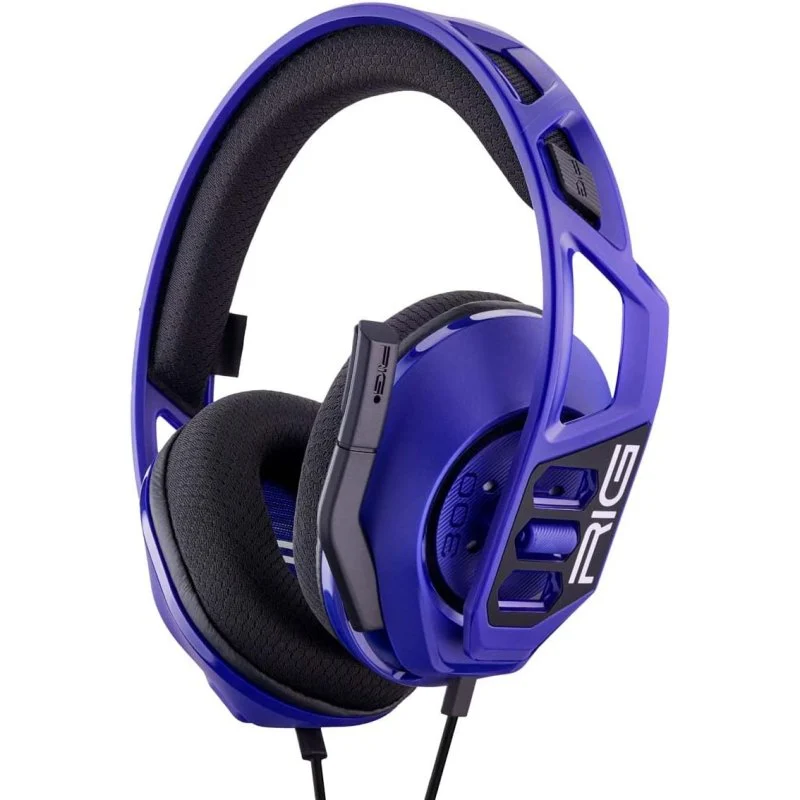 Detalle de Nacon RIG 300 PRO HS: auriculares gaming para PS5 y PS4 en azul