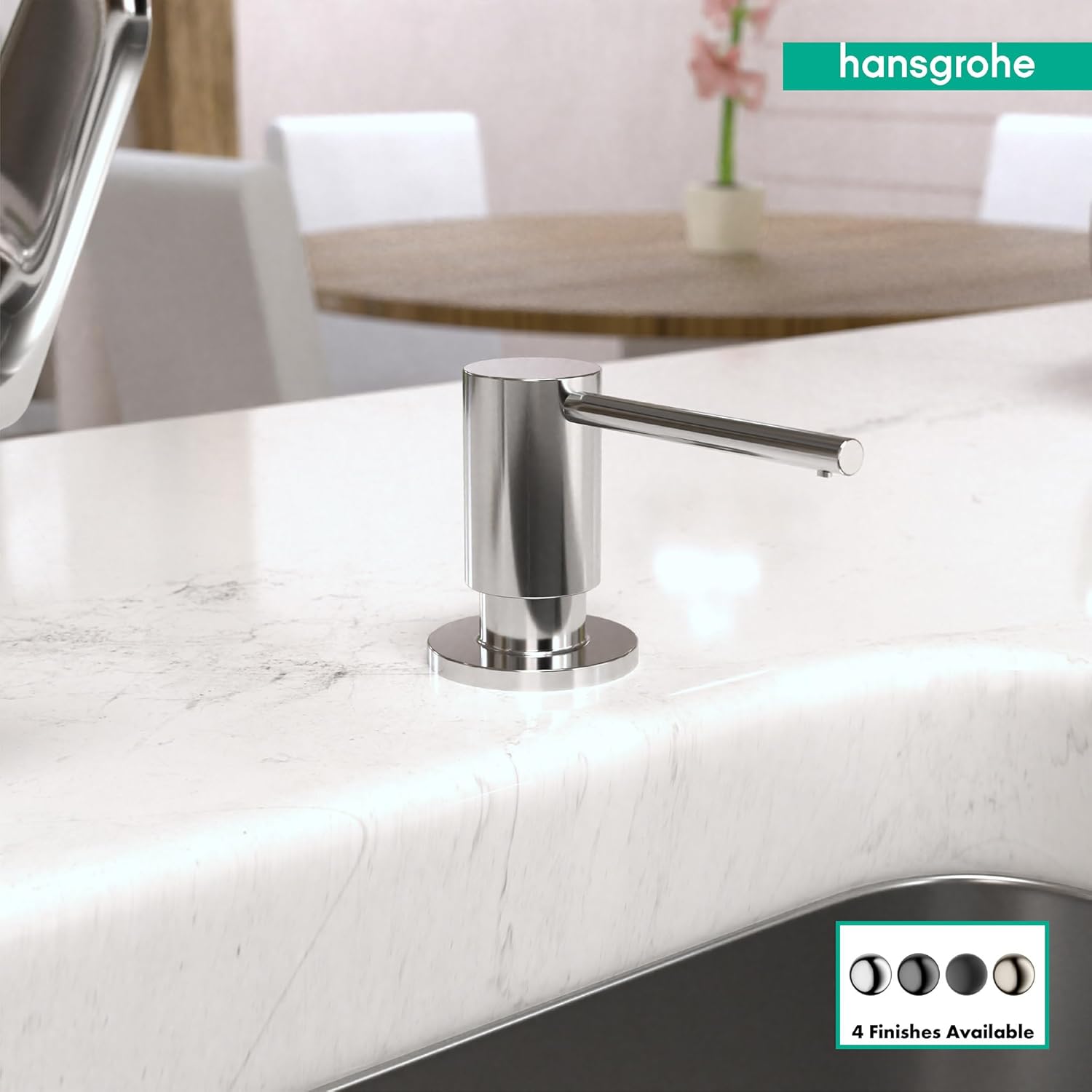 Detalle de Hansgrohe Bath and Kitchen SinkSoap Focus 3 pouces – Distributeur de savon Chrome (40438001)