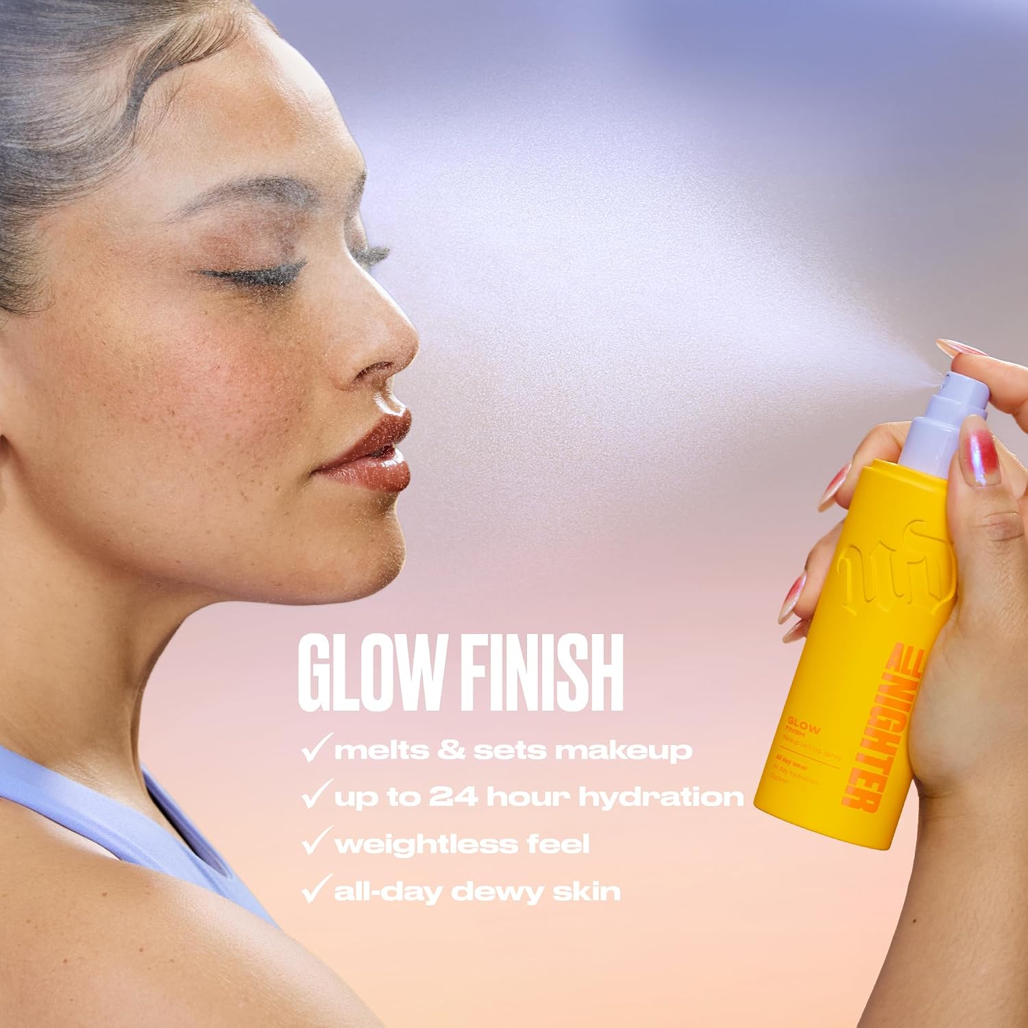 Thumbnail 5 de Urban Decay All Nighter Glow Setting Spray, Waterproof, 24-Hour Dewy Finish