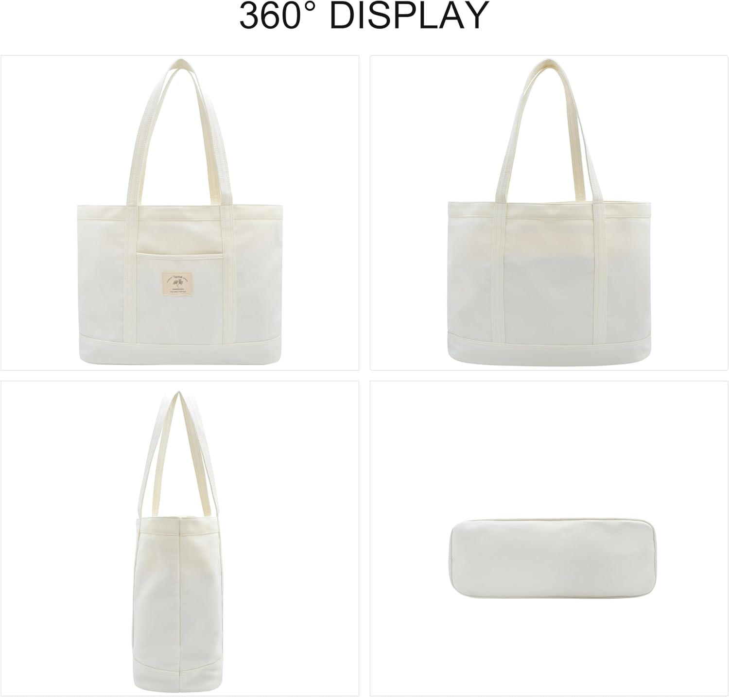 Thumbnail 5 de Damen Shopper aus Nylon (Satchel/Tote) mit Reißverschluss und Vordertasche – für Alltag, Arbeit & Uni