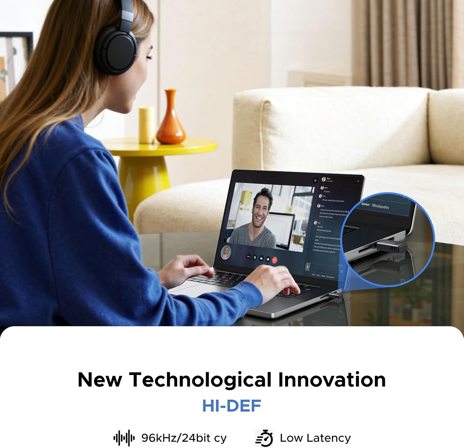 Thumbnail 2 de UGREEN Bluetooth 6.0 Adapter PC (USB-C) for LE Audio — Multi‑Mode Dongle for PS5, Switch and PC
