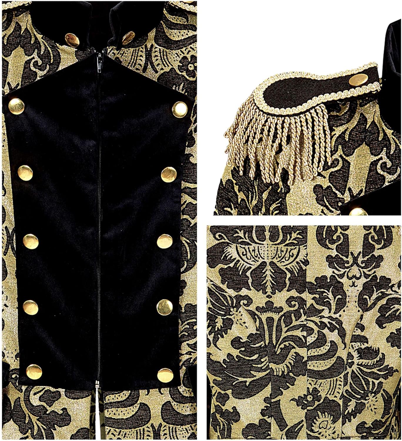 Thumbnail 3 de WIDMANN MILANO Party Fashion Parademantel – Kostüm Parade Frack für Rockstar, Gothic, Pirat & mehr (Erwachsene, XXL)