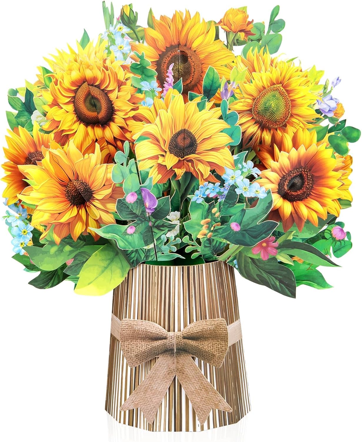 Detalle de Sunflower Big Pop Up Card – 13-Inch Paper Flower Bouquet