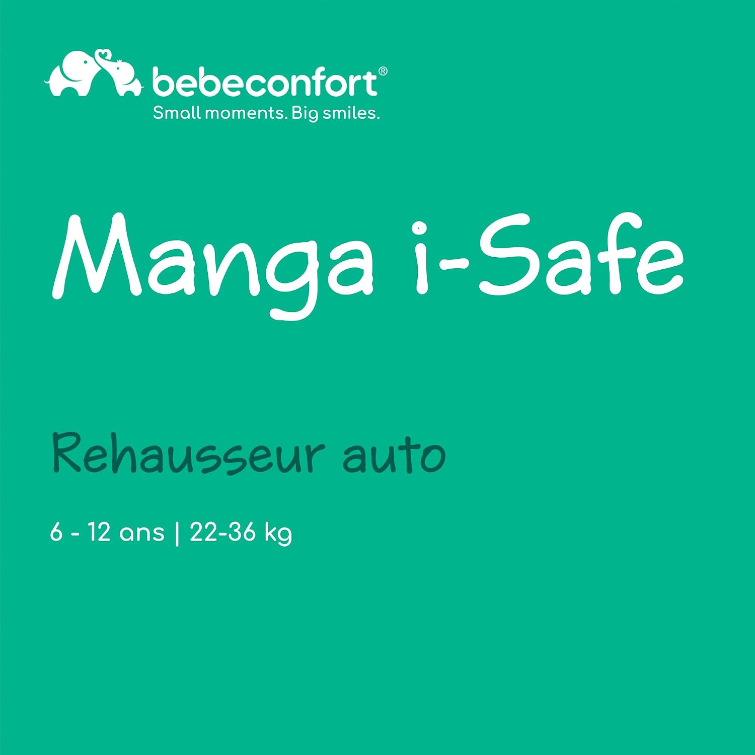 Detalle 2 de Bebeconfort Manga i-Safe – rehausseur auto 6-12 ans 125-150 cm, compact et léger