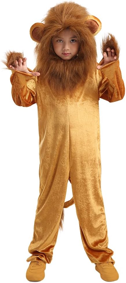 Thumbnail 6 de Seasons Cuddly Lion Kids’ Halloween Costume Onesie, Gold, Size 10-12