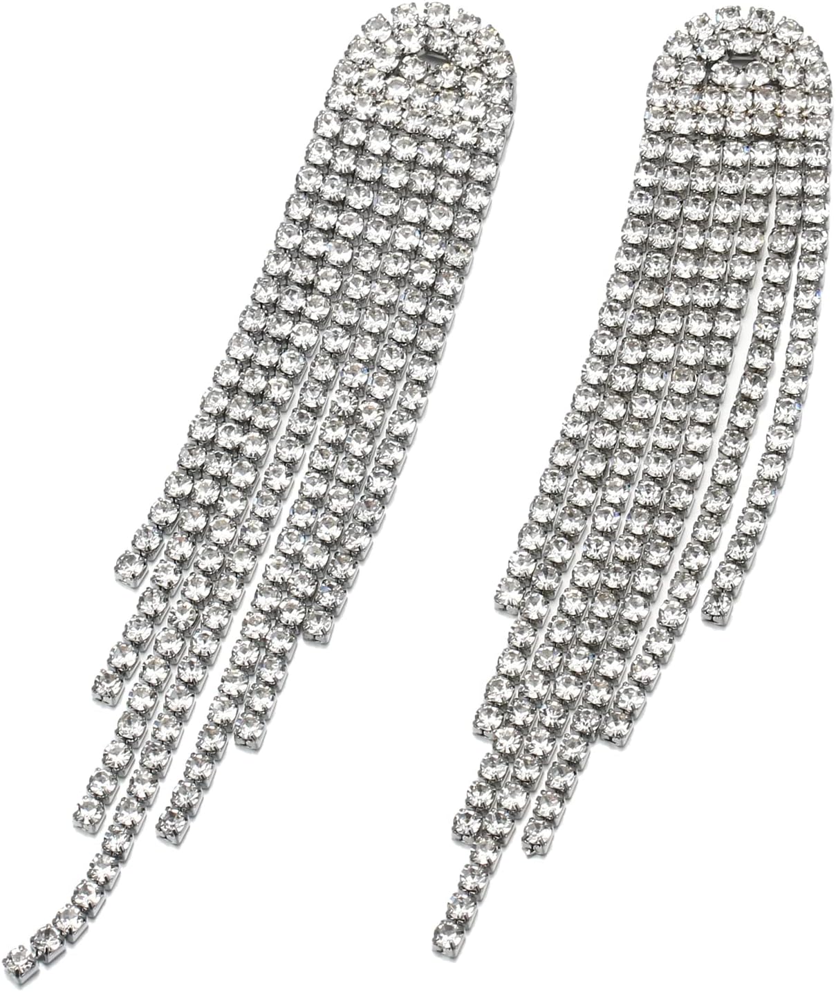 Thumbnail 5 de Boucles d’oreilles longues gouttes Clearine en cristal scintillant