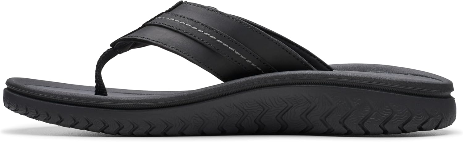 Thumbnail 2 de Clarks Wesley Sun TonguesHomme – Sandale en cuir noir, taille 11 (Homme)