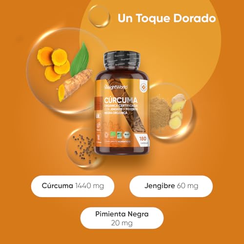 Detalle 2 de WeightWorld Curcuma 1520mg con Jengibre