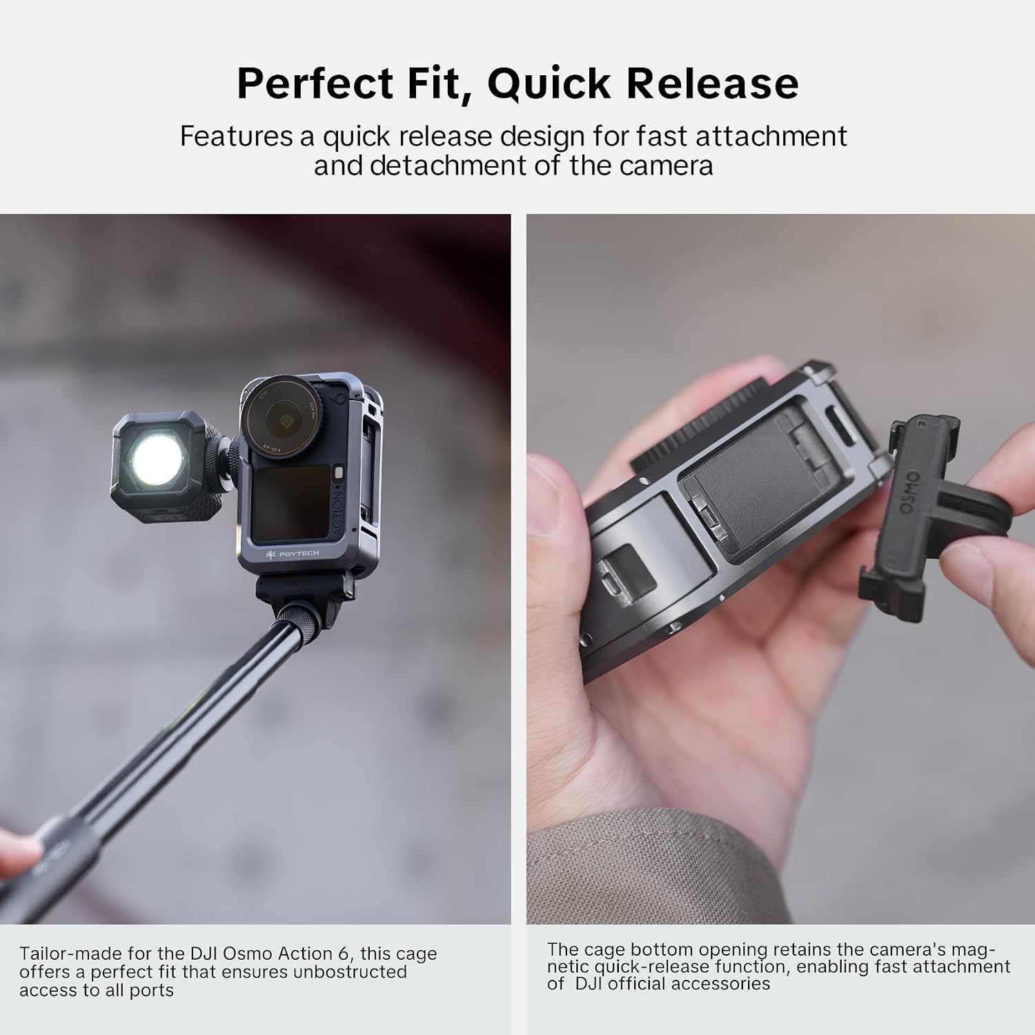 Detalle 2 de PGYTECH Gabbia per DJI Osmo Action 6 76g