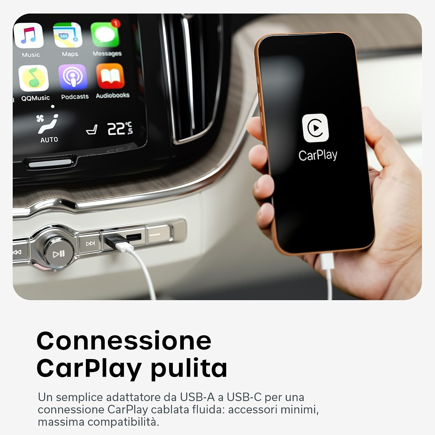 Detalle 2 de Satechi Adattatore USB-A a USB-C (Pack 2): trasferimento ultra-veloce e ricarica compatta per carPlay e PC