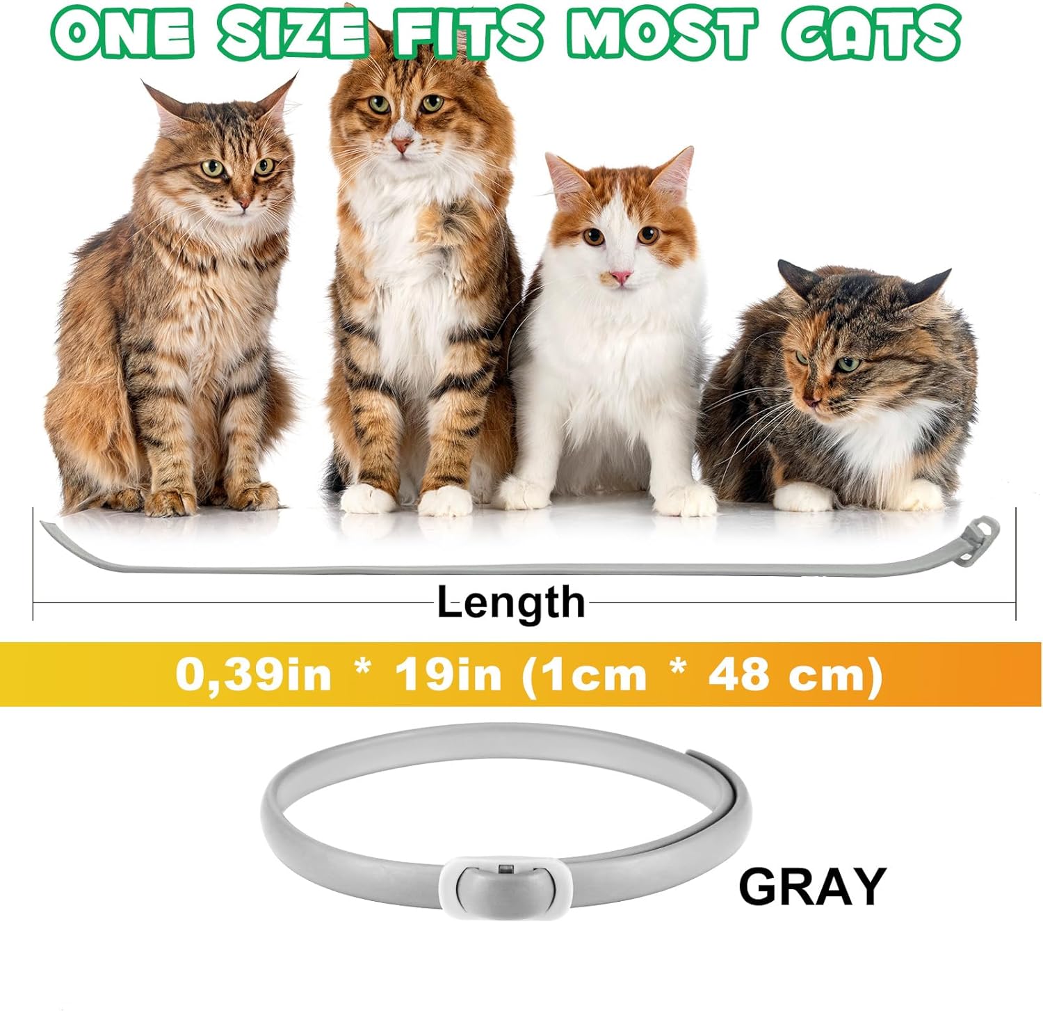 Detalle de 4-Pack Adjustable Cat Collars, Waterproof and Safe for Cats Over 12 Weeks