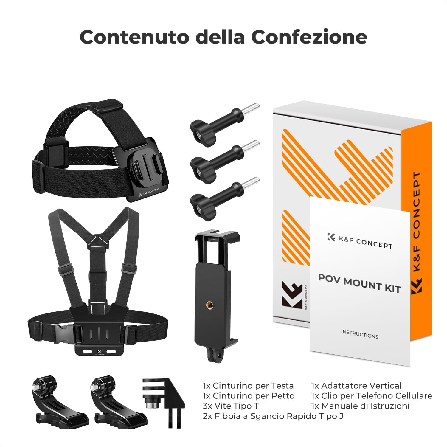 Thumbnail 6 de K&F CONCEPT Kit Accessori Action Cam