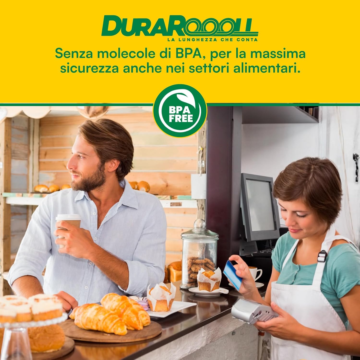 Thumbnail 3 de 20 Rotoli Carta Termica per POS 57x36 DuraRoooll: compatibili con Nexi, SumUp, Pax e altro