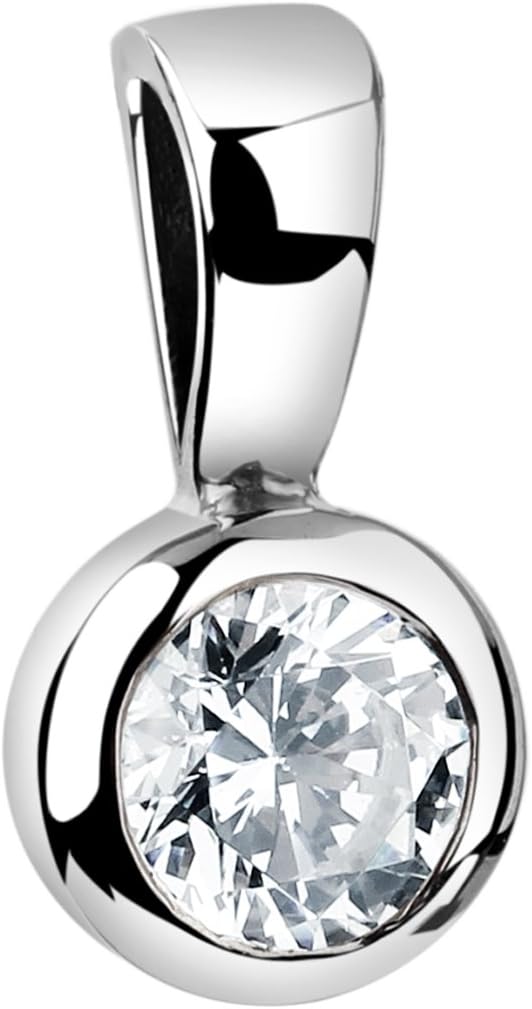 Detalle de Nenalina Stein Anhänger aus 925 Sterling Silber mit weißem 5 mm Zirkonia (261207-019)