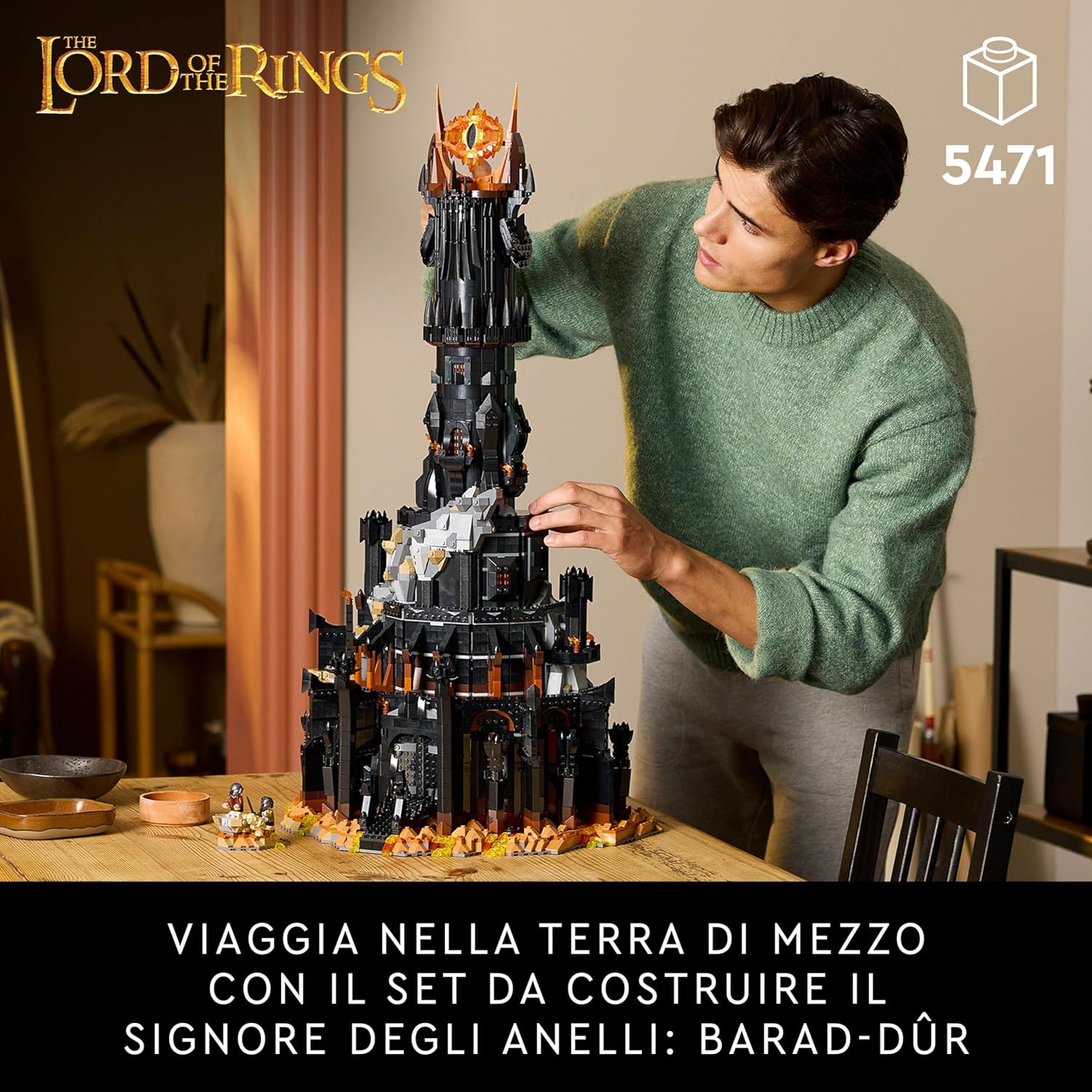 Thumbnail 1 de LEGO Icons Il Signore degli Anelli 10333 Barad-dûr: modellino da costruire con personaggi e funzioni luminose