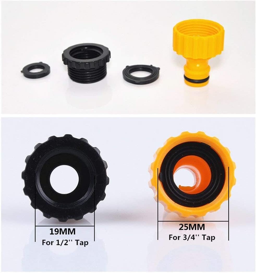 Detalle 2 de TOPWAYS Garden Hose Connector Set: 4‑Piece ABS Kit for Quick Connect, Waterstop, 2-in-1 Tap Connector and Repair