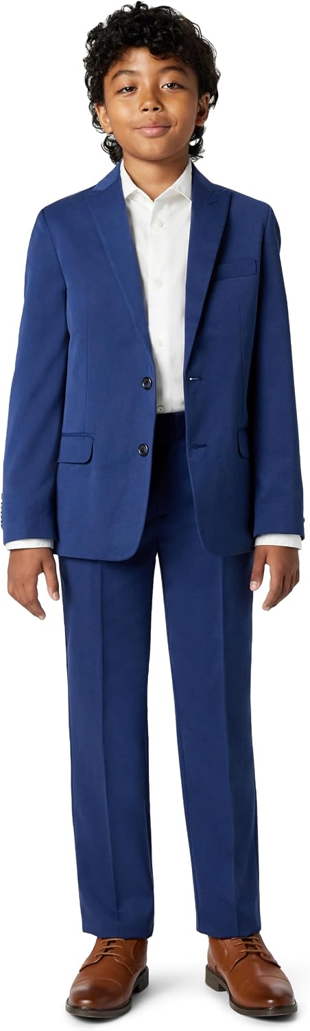Detalle de Calvin Klein Boys' 2-Piece Formal Suit Set: Single Breasted Jacket & Straight Leg Dress Pants