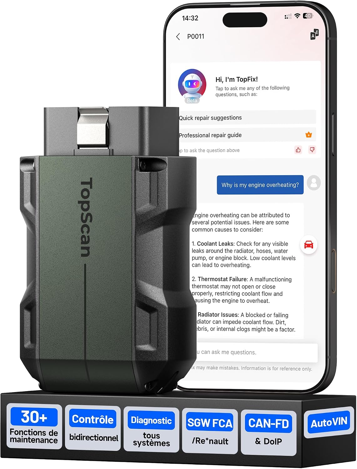 Detalle de TOPDON TopScan Master OBD2 Scanner Bluetooth