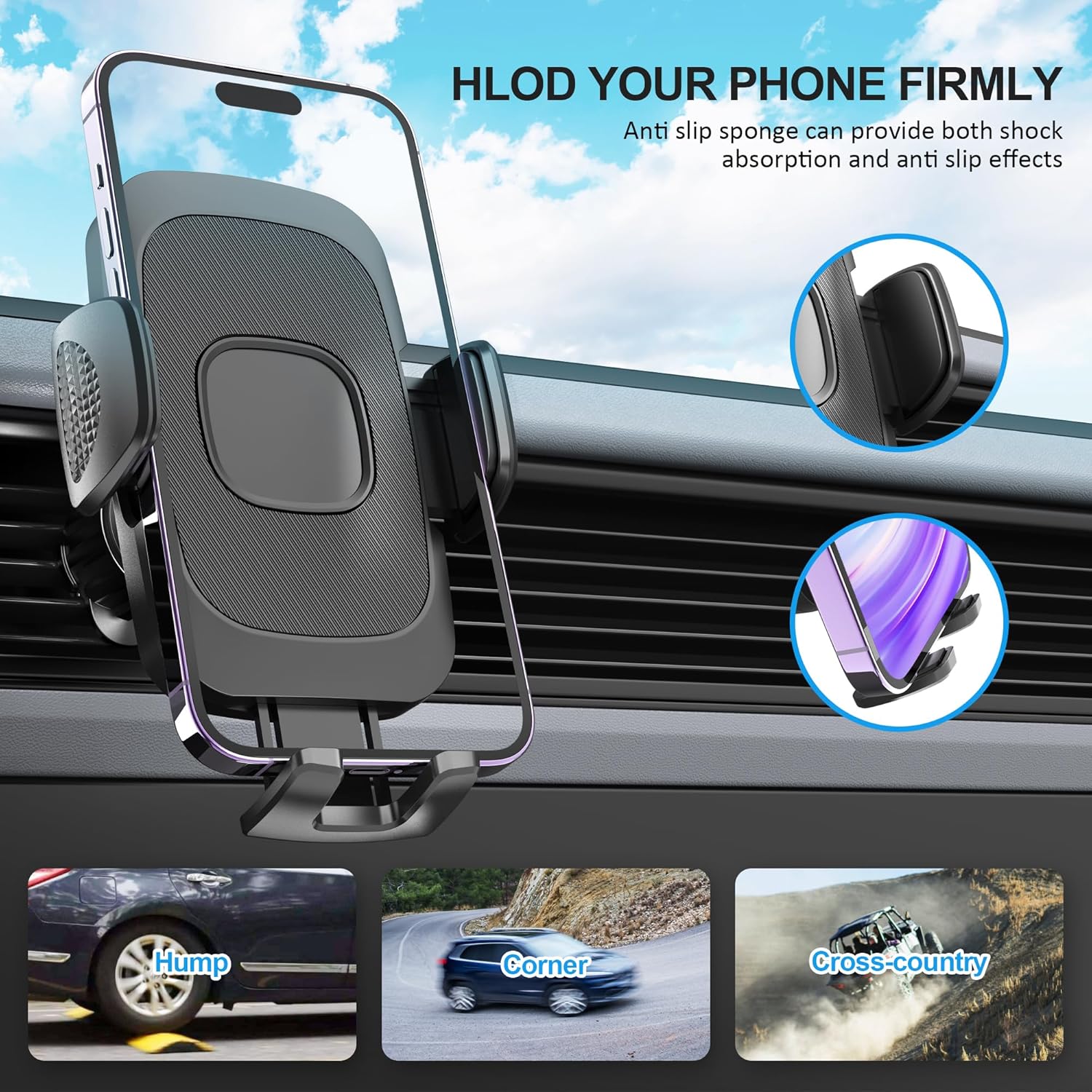 Thumbnail 4 de Estralia Porta Cellulare Auto 4–7" supporto universale