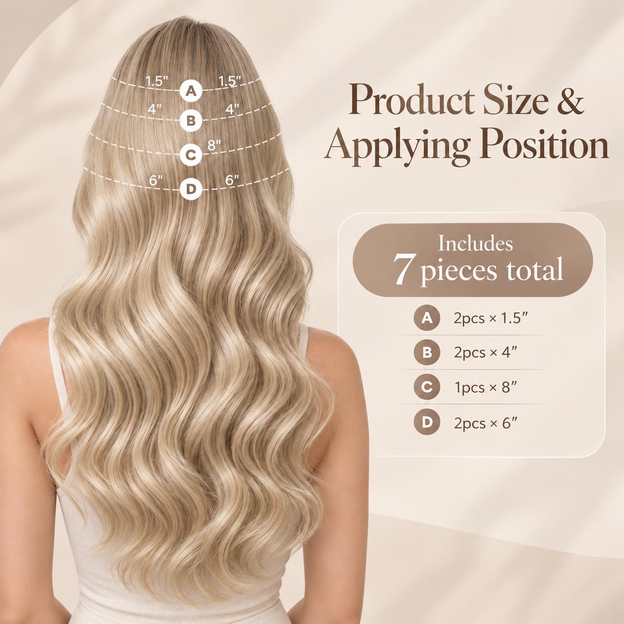 Thumbnail 6 de Ve Sunny Hair Extensions Real Human Hair 24 Inch Genius Clip-In Extensions in Platinum Blonde