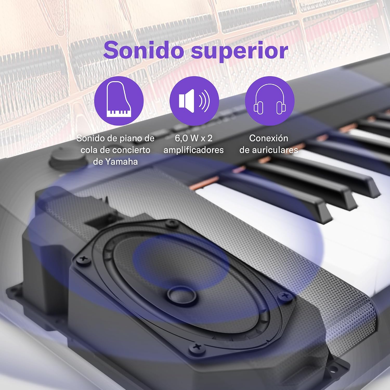 Detalle de YAMAHA Piaggero NP-15 Teclado Digital, Negro