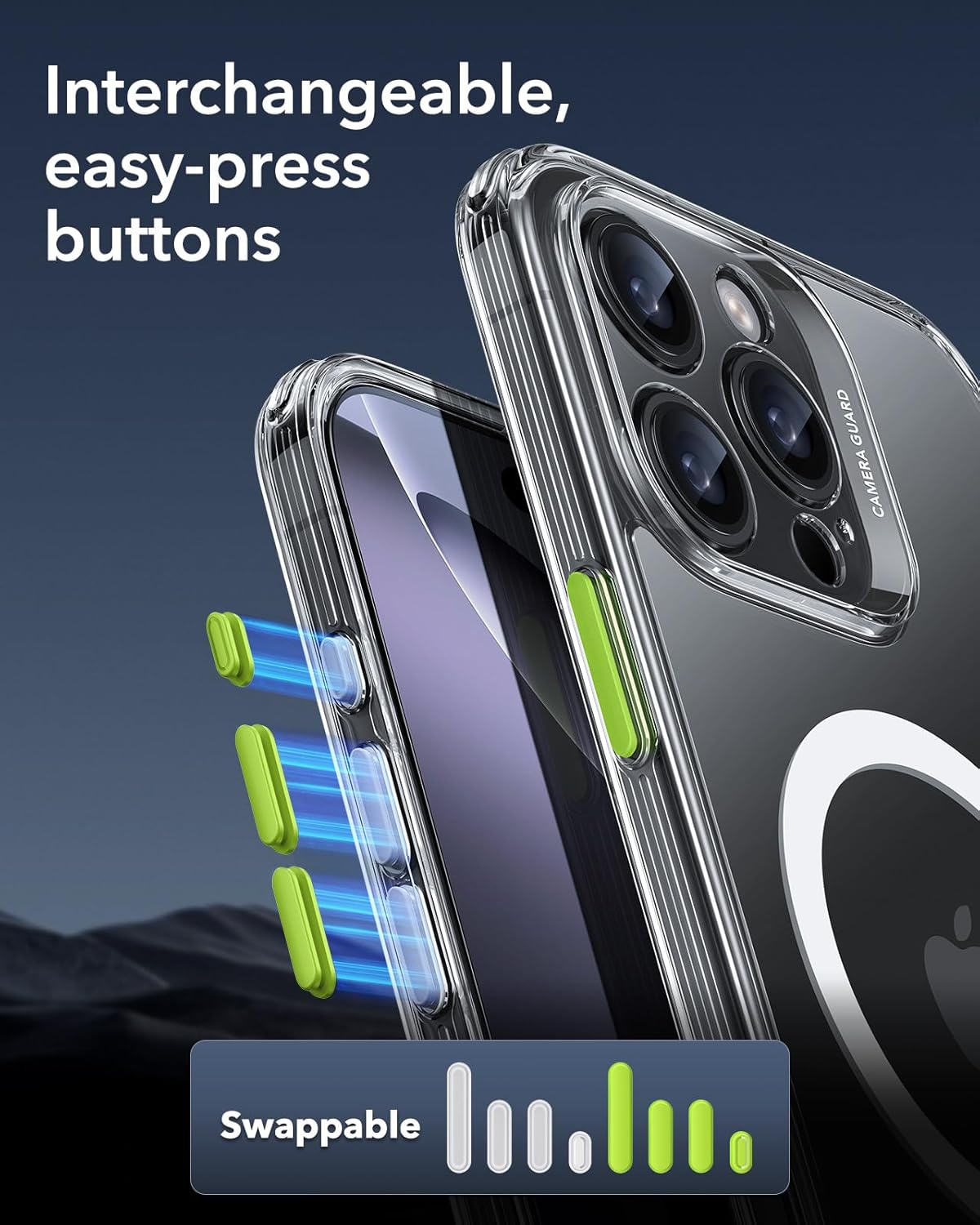 Thumbnail 4 de ESR Coque iPhone 16 Pro Max avec Verre Trempé et Protecteur d'Écran – Série Classic Translucide et MagSafe