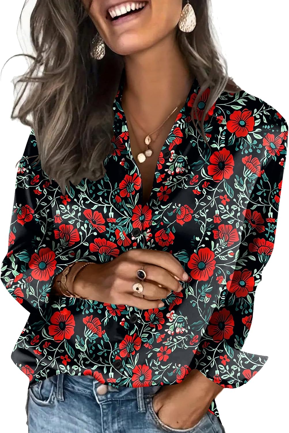 Thumbnail 6 de Zeagoo Satin Blouses for Women