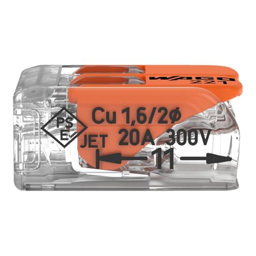 Detalle de Wago 221-413 Splicing Connector 3 Conductors with Lever — 0.14–4 mm², Pack of 50
