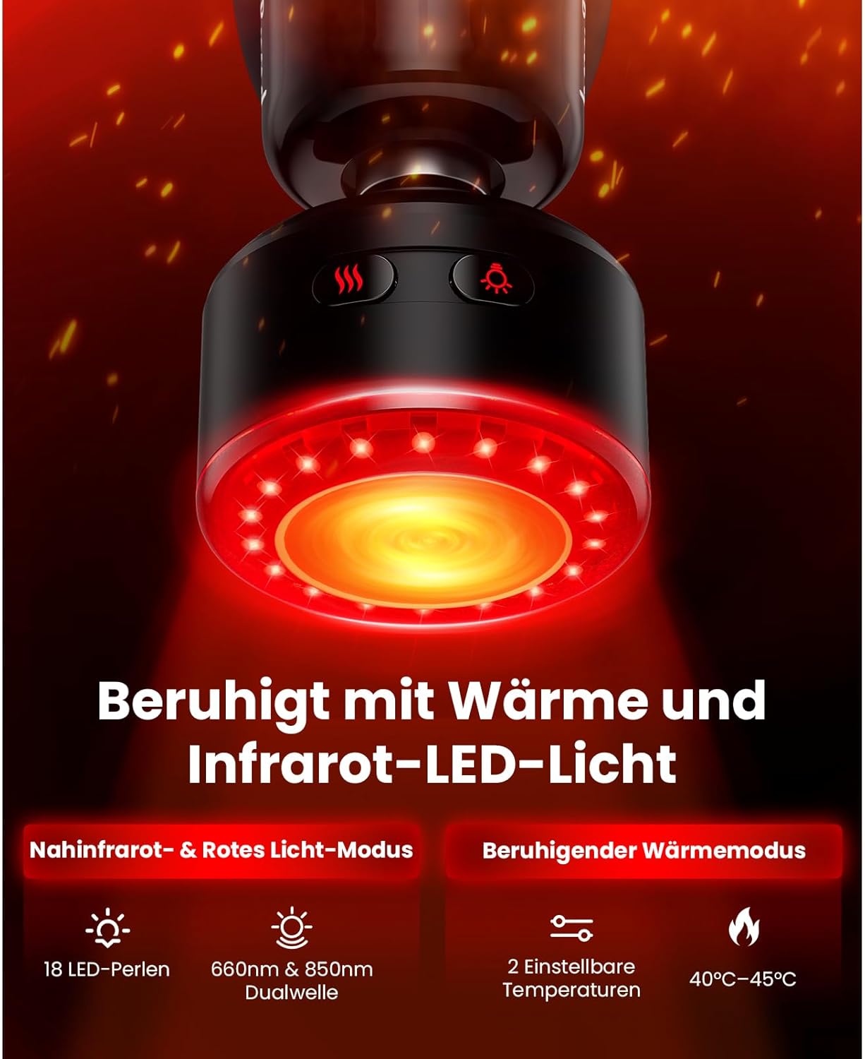 Detalle de Bob and Brad Q2 Ultra Massagepistole – kompakte Tiefenmassage mit Wärme, Rotlicht & Infrared