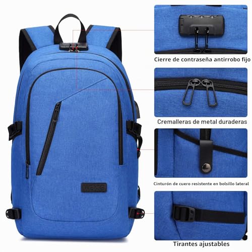 Thumbnail 6 de Mochila antirrobo para laptop WENIG 15,6" con puerto USB y carga integrada
