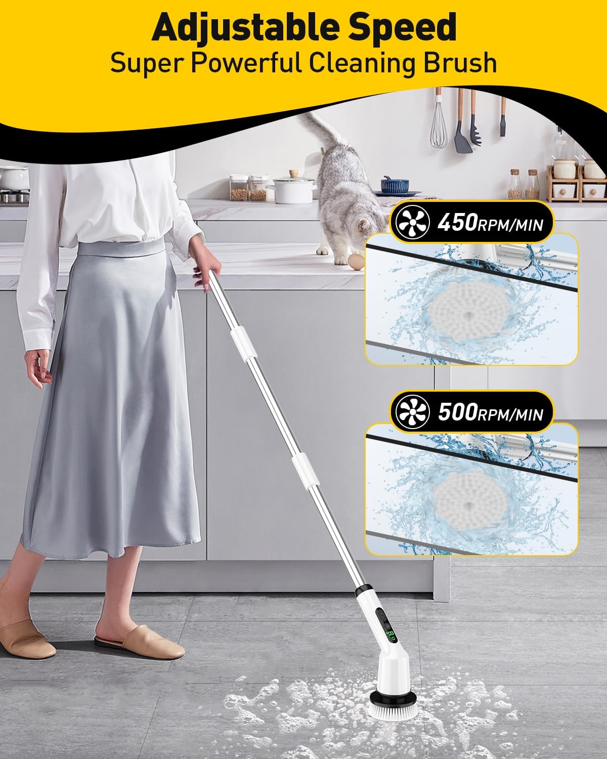 Detalle de Electric Spin Scrubber 2-Speed Cordless Brush 🧽