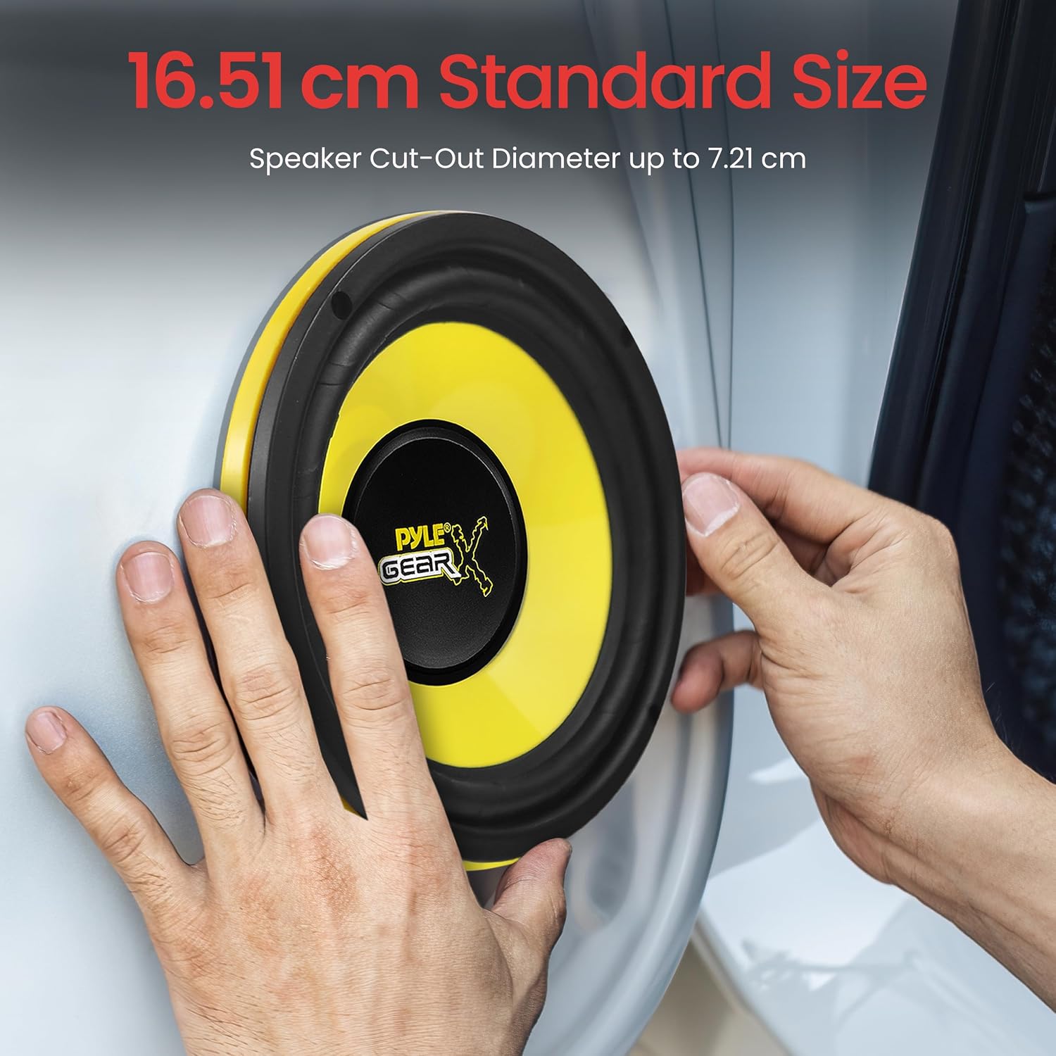 Thumbnail 2 de Pyle 16.5 cm Mid Bass Woofer Speaker System – 300W Peak, 4Ω, Yellow