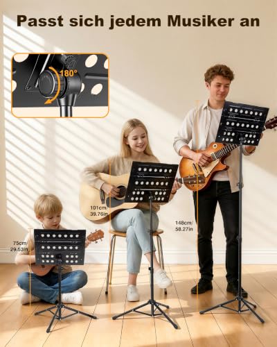 Thumbnail 2 de New Bee Notenständer 2 in 1 – Klappbar, stabil und verstellbar