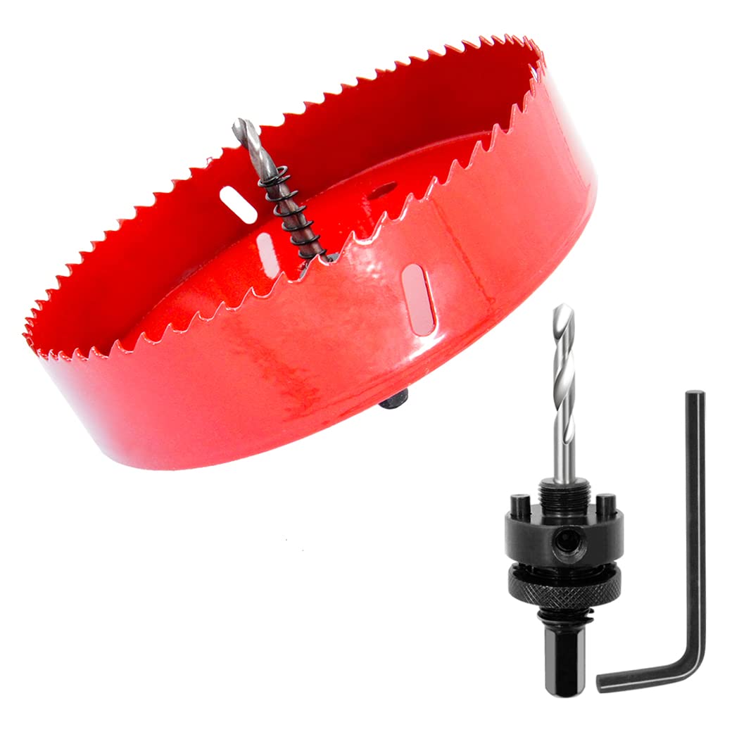 LAIWEI 6.5 Inch (165mm) Hole Saw with A2 Heavy Duty Arbor for Thin Sheet Metal