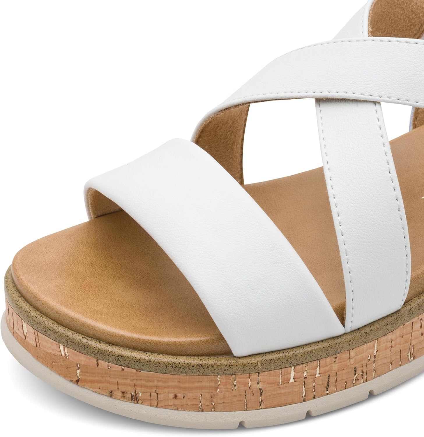 Detalle de MARCO TOZZI Damen Sandale – weiches Feel Me Fußbett, vegan, mit MT Soft Lining