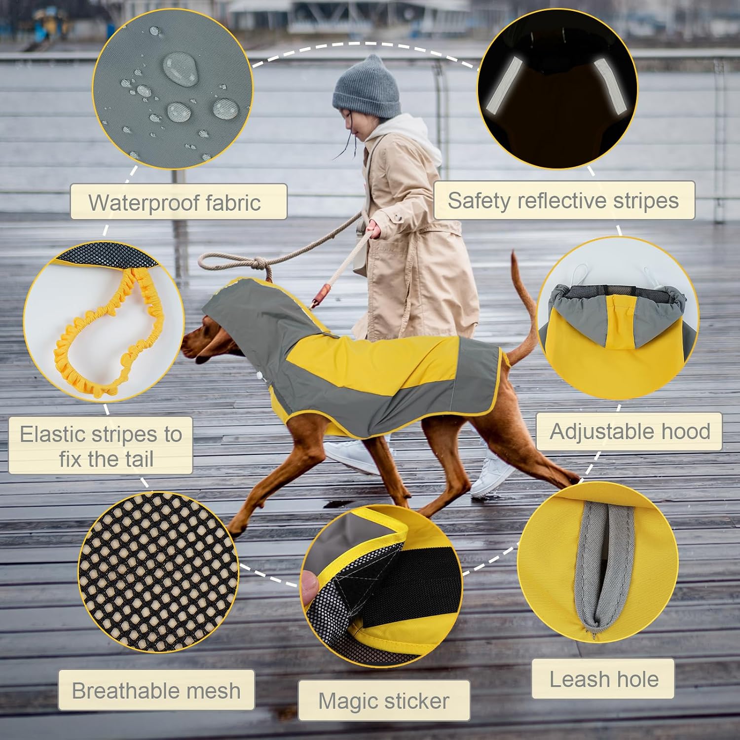 Detalle 2 de IECOii Dog Raincoat, XXL