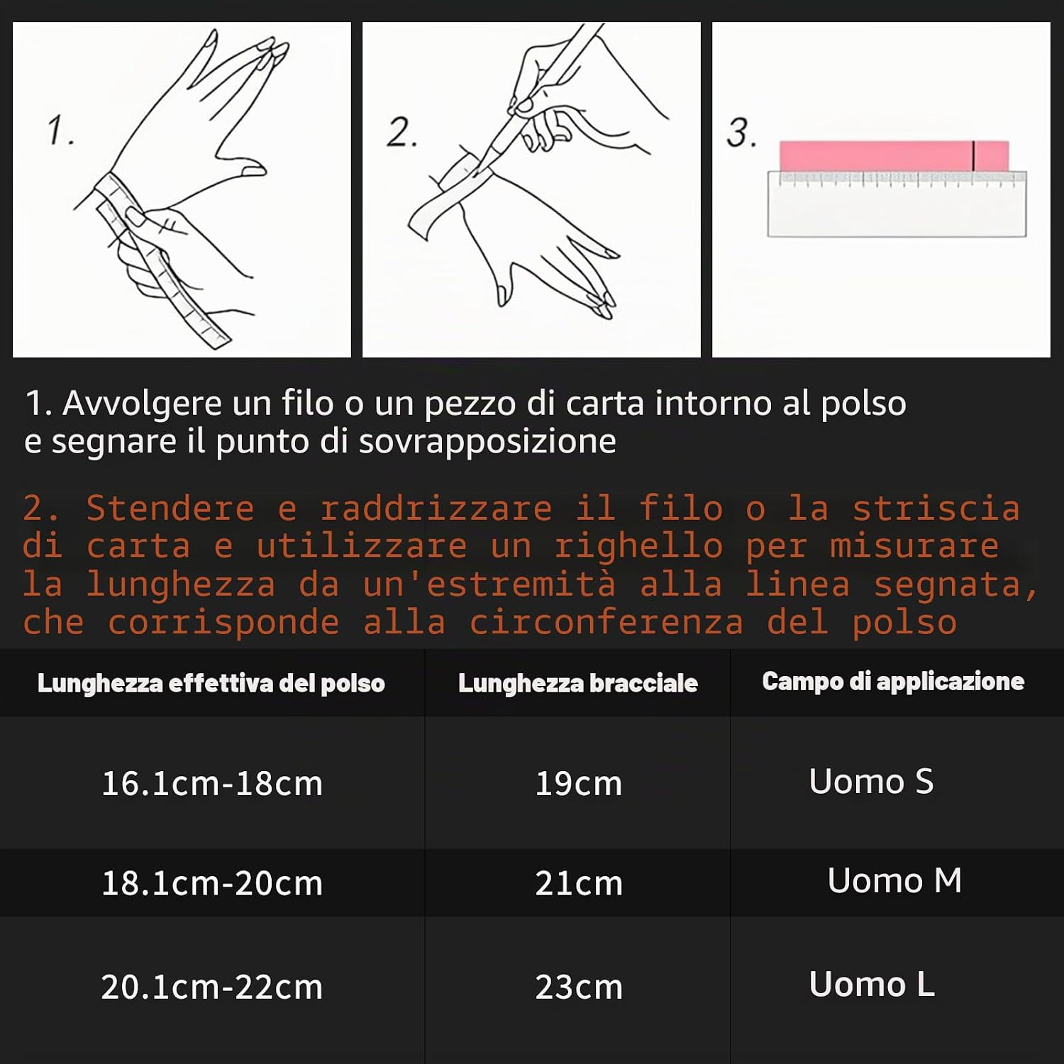 Detalle de Esmoly Bracciale da Uomo in Acciaio Inossidabile 316L – Catena Cubana, 19/21/23 cm