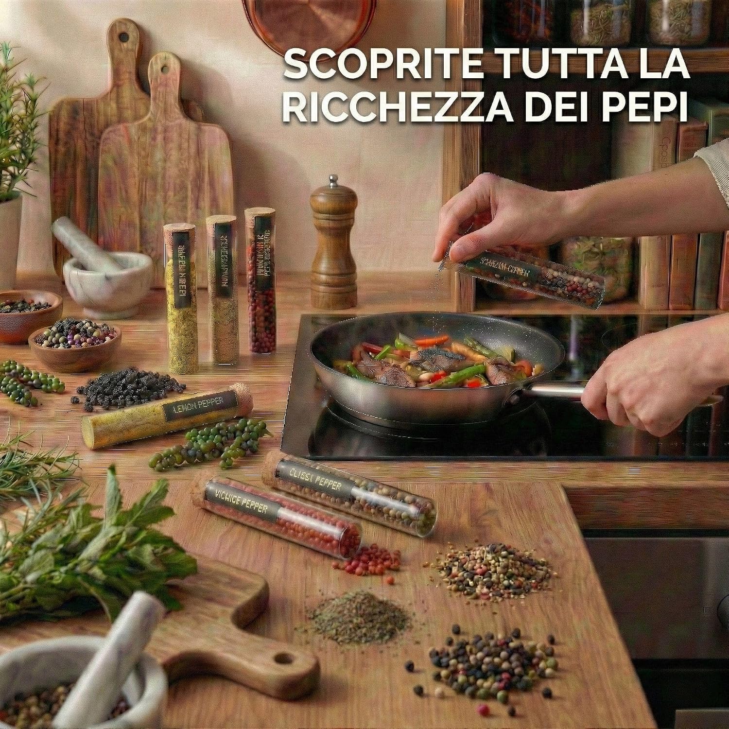 Detalle 2 de DIBYS Pepe Set Misto 6 varietà di pepe 🌶