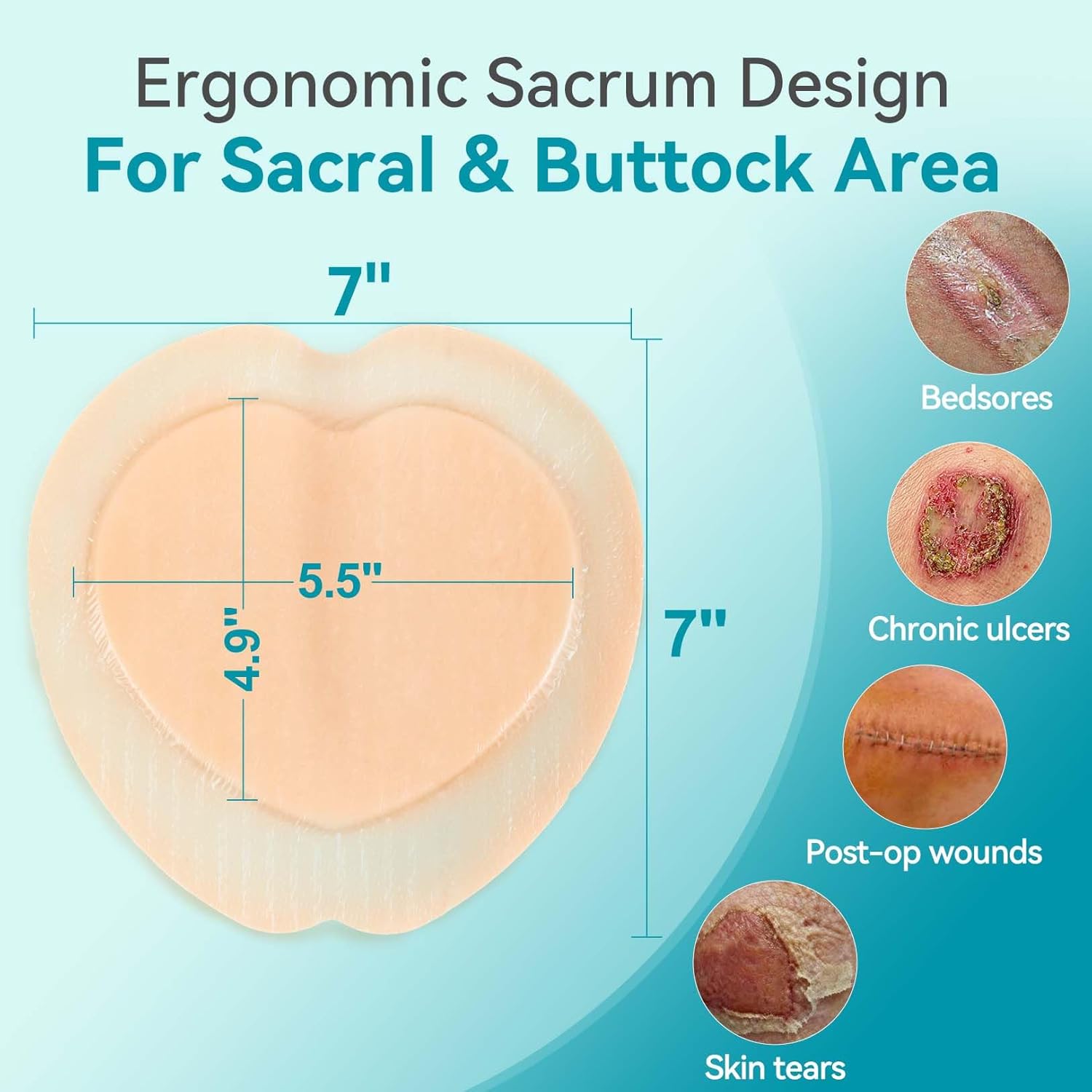 Thumbnail 6 de Dimora Foam Sacral Wound Dressing 7 x 7 in