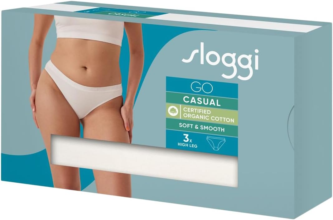 Detalle de Sloggi Women's Go Casual High Leg 3p underwear – Pack of 3